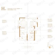 万科金色城市2室2厅1卫户型图