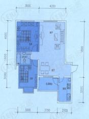 欧瑞蓝爵公馆房型: 二房;  面积段: 76.5 －79 平方米;户型图