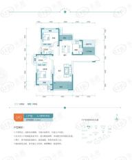 中泰财富湘江3室2厅2卫户型图