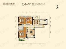 福天藏郡院子C4-11户型户型图