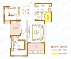 观澜郡3室2厅1卫户型图