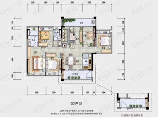 龙光玖悦城02户型户型图