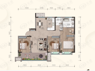 中建长清湖B户型户型图