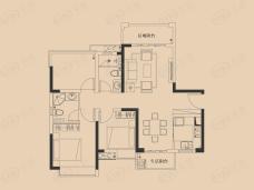 合锦嘉泓·天宇广场3室2厅2卫户型图