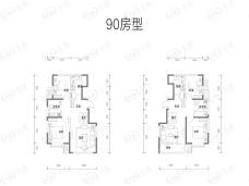 亚泰雍阳府2室2厅1卫户型图