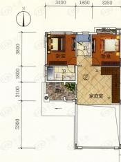 富力金港城207㎡四房三厅标准单位02户型二层户型图