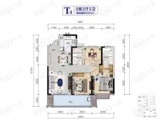 株洲城际空间站3室2厅2卫户型图