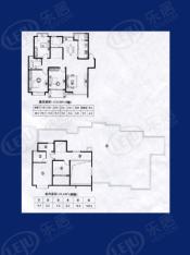 金沙雅苑（二期）房型: 三房;  面积段: 114.5 －122.5 平方米;
户型图