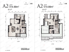 华侨城原岸4室2厅4卫户型图