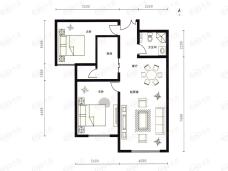 亲亲尚城2室2厅1卫户型图