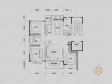 明珠山庄3室2厅2卫户型图