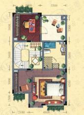 金球怡云花园玫瑰里A1户型三层户型图