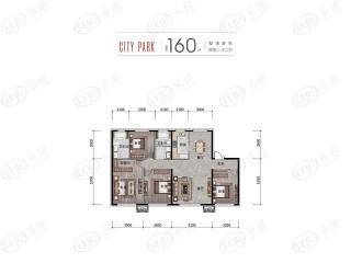 恒大城中国铁建·西派唐颂·观源160平米户型图