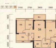 地铁金融城A4栋 7-27层 04单位户型图