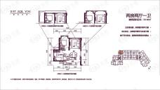 京基凤凰印象2室2厅1卫户型图