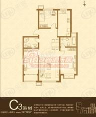 天籁新城C3三室两厅一厨两卫户型图