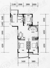 墨香山庄100m2户型图