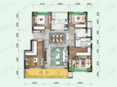 中南·林樾4室2厅2卫户型图