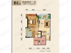 中鑫半岛龙湾2室2厅1卫户型图