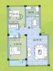 鹏辉新天居二房二厅一卫户型图