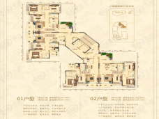 美和馨苑01户型&amp;02户型户型图