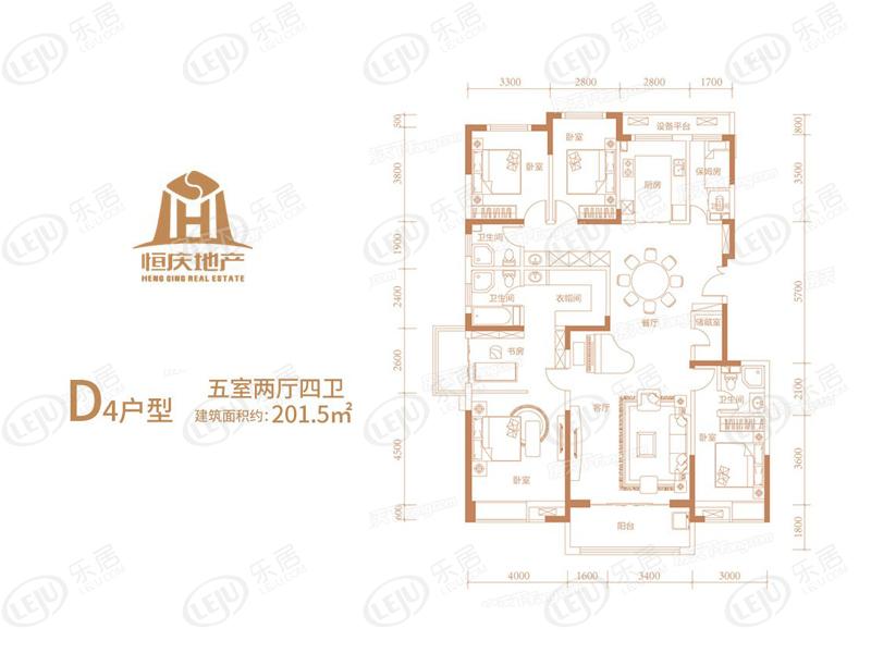 恒庆名城住宅户型图曝光 均价约10600元/㎡