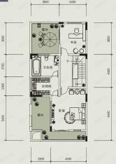 重庆鲁能领秀城F户型三层 套内面积约65.82㎡ 实际可用面积约98.19㎡户型图