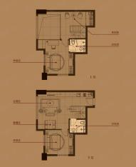 领骏世界LOFT边角套间户型图