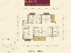 梅溪盛荟D-B1户型户型图