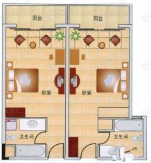 浮山天籁1室1厅户型图