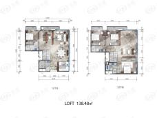 大茂城LOFT户型图