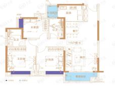 美的云熙府3室2厅2卫户型图