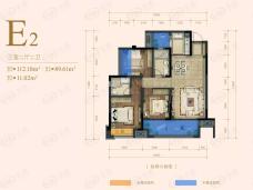 飞洋华府高层E2户型户型图