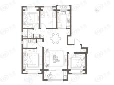 大华朗香公园里4室2厅2卫户型图