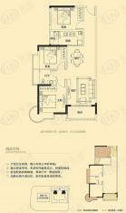 香缤国际3室2厅1卫户型图