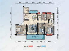 常德碧桂园Ⅲ•剑桥郡YJ215户型户型图