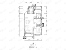 融创·方林徽府107平米户型户型图