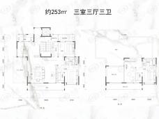 沣水云间3室3厅3卫户型图