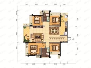 中乾·世纪城三期E-3户型户型图