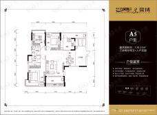 中天·万里湘江3室2厅2卫户型图