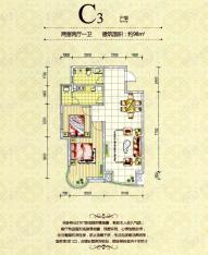 俪晶阁C3户型户型图