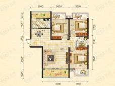 荆州尚上名筑3室2厅1卫户型图