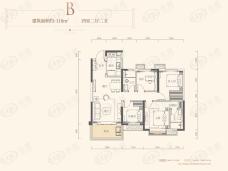 保利堂悦【B户型】
四室二厅二卫  建筑面积约115.88㎡户型图