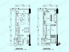 敏捷富瑞公馆2室1厅1卫户型图