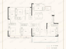 海门三盛·璞悦府4室2厅2卫户型图