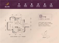 锦龙湾畔三期88-89㎡四室两厅一卫户型图