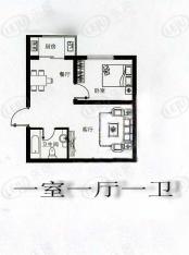 724公馆房型: 一房;  面积段: 20 －50 平方米;户型图