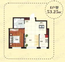 明翠山庄53.25平方米户型图