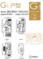 万泉城2区G1户型17-19号楼户型图