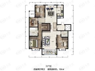 融创臻园壹号D户型户型图